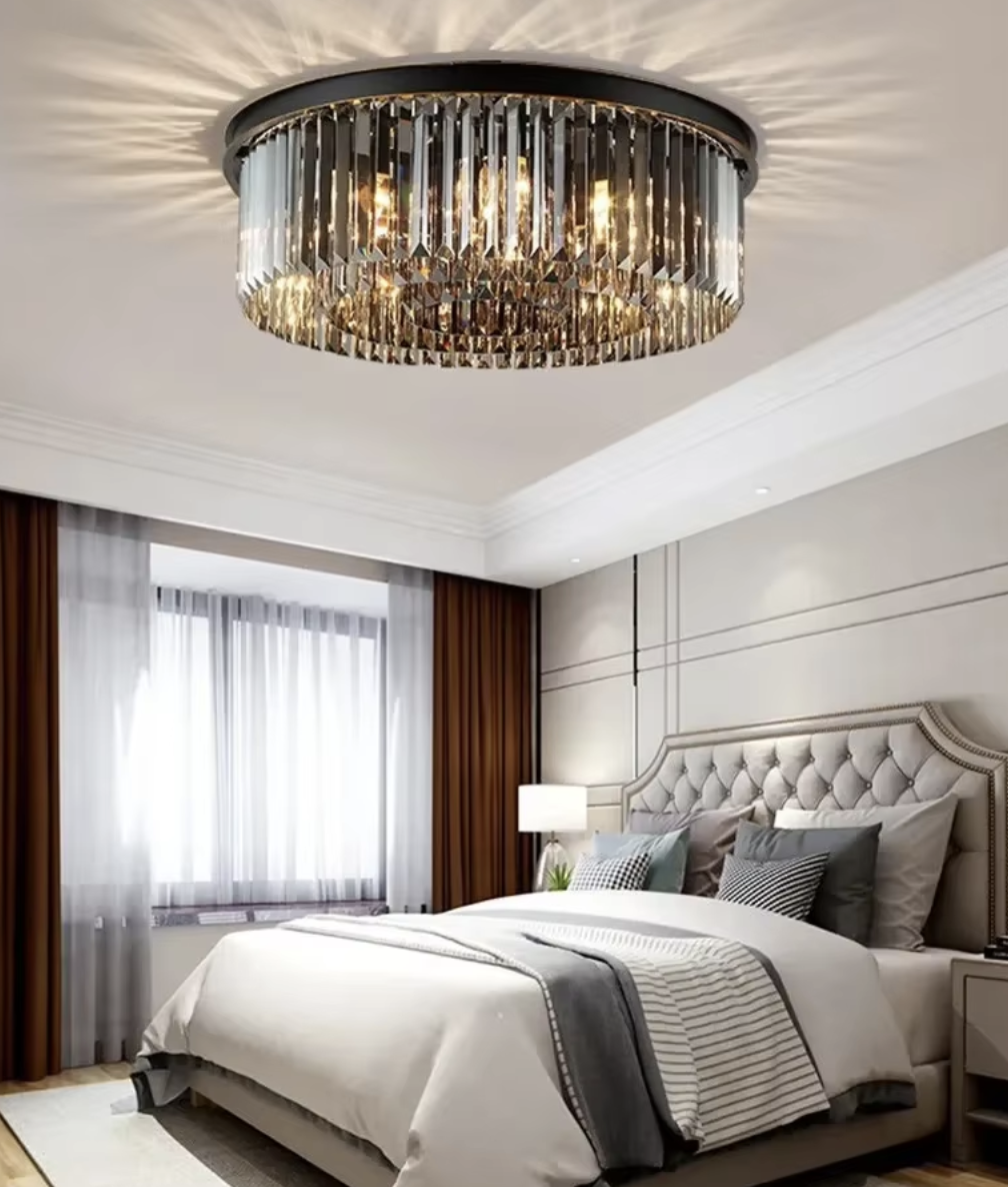 Luxury Round Modern Crystal Ceiling Light